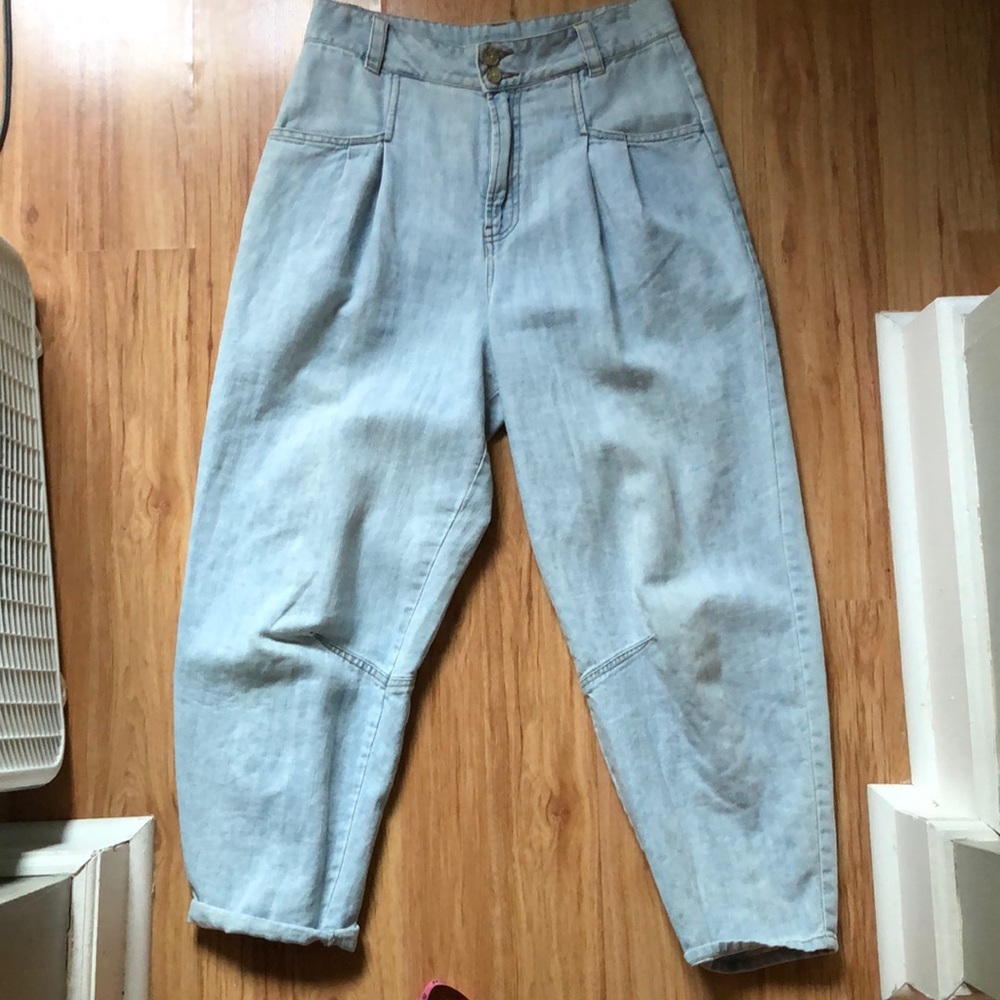 Poetry indigo-dyed trousers